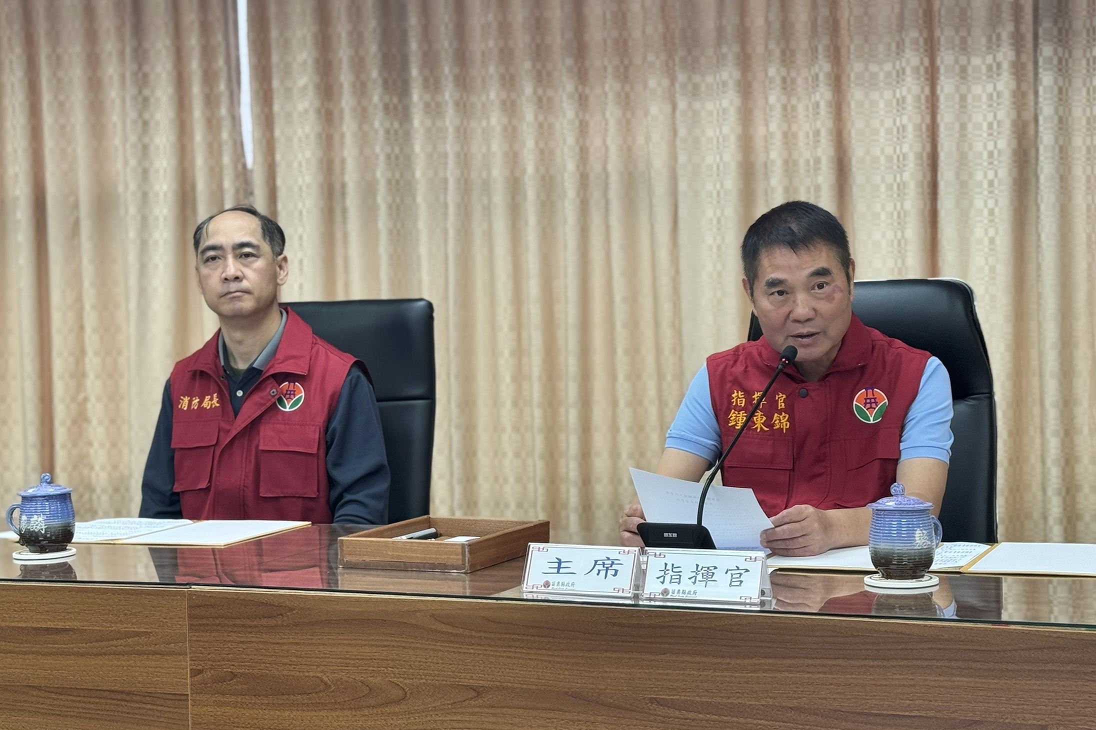 縣長慰勞災害應變中心駐守人員　感謝大家堅守崗位幸僅零星災情
