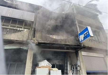 頭份分隊迅速出勤處理中華路火警案