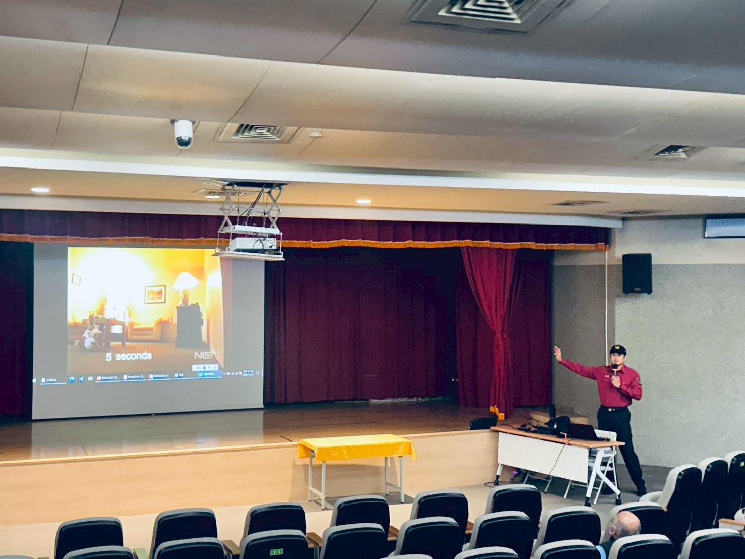 苗栗分隊執行苗栗醫院防火宣導