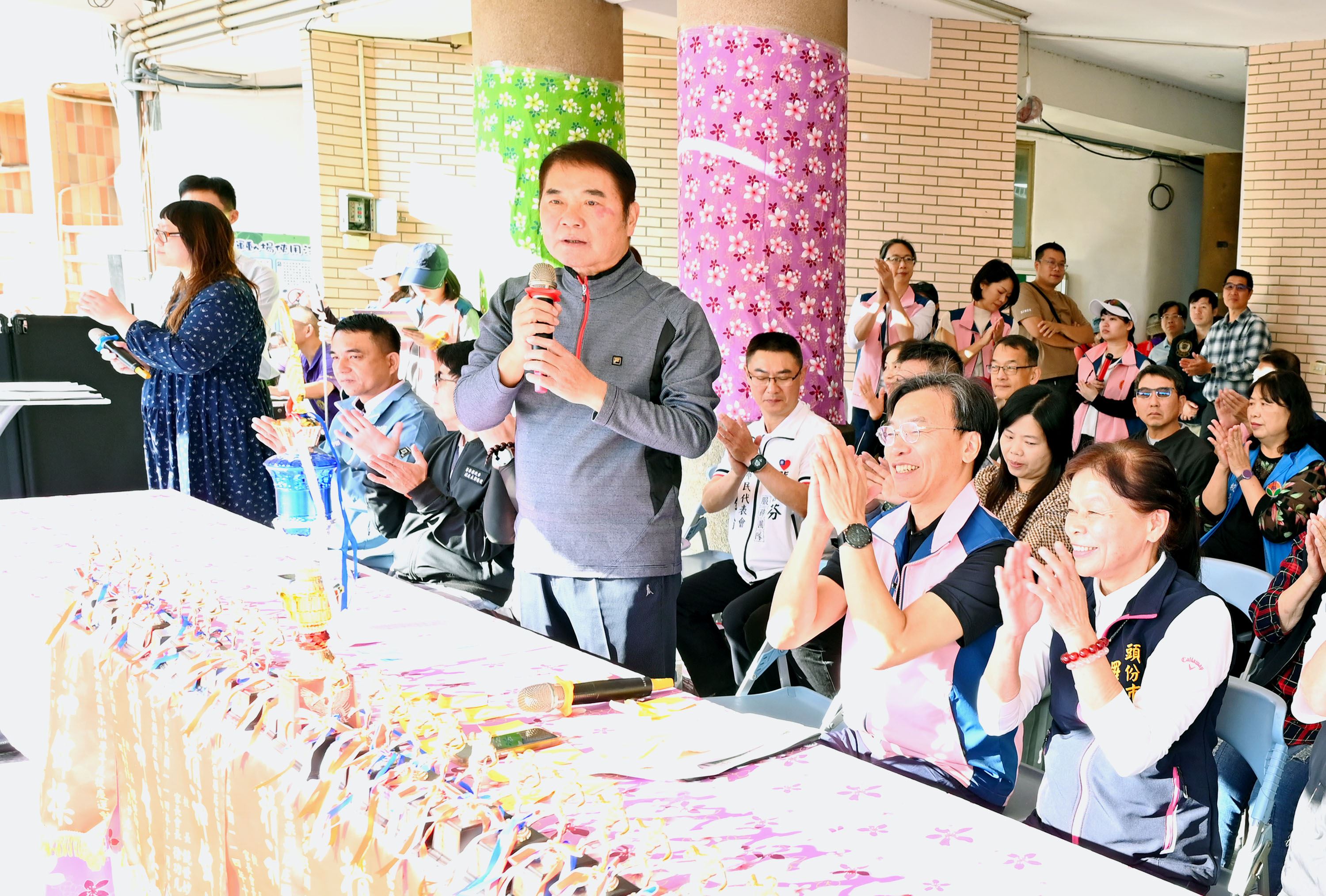 頭份蟠桃、后庄國小校慶運動會  縣長鍾東錦保證：把教育擺在施政第一位