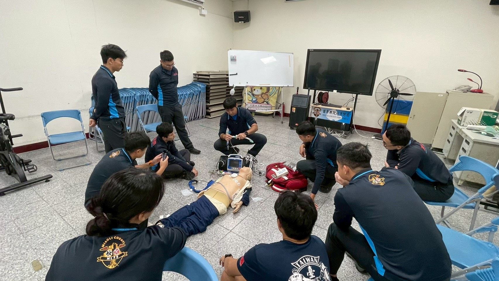 苗栗分隊執行救護情境模擬訓練