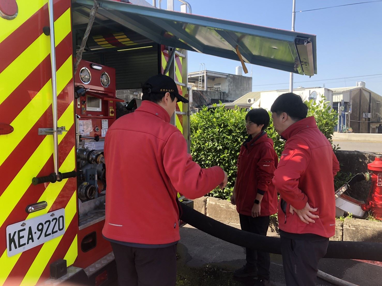 頭屋分隊辦理「河川抽水訓練」強化消防人員水源供應與救災應變能力