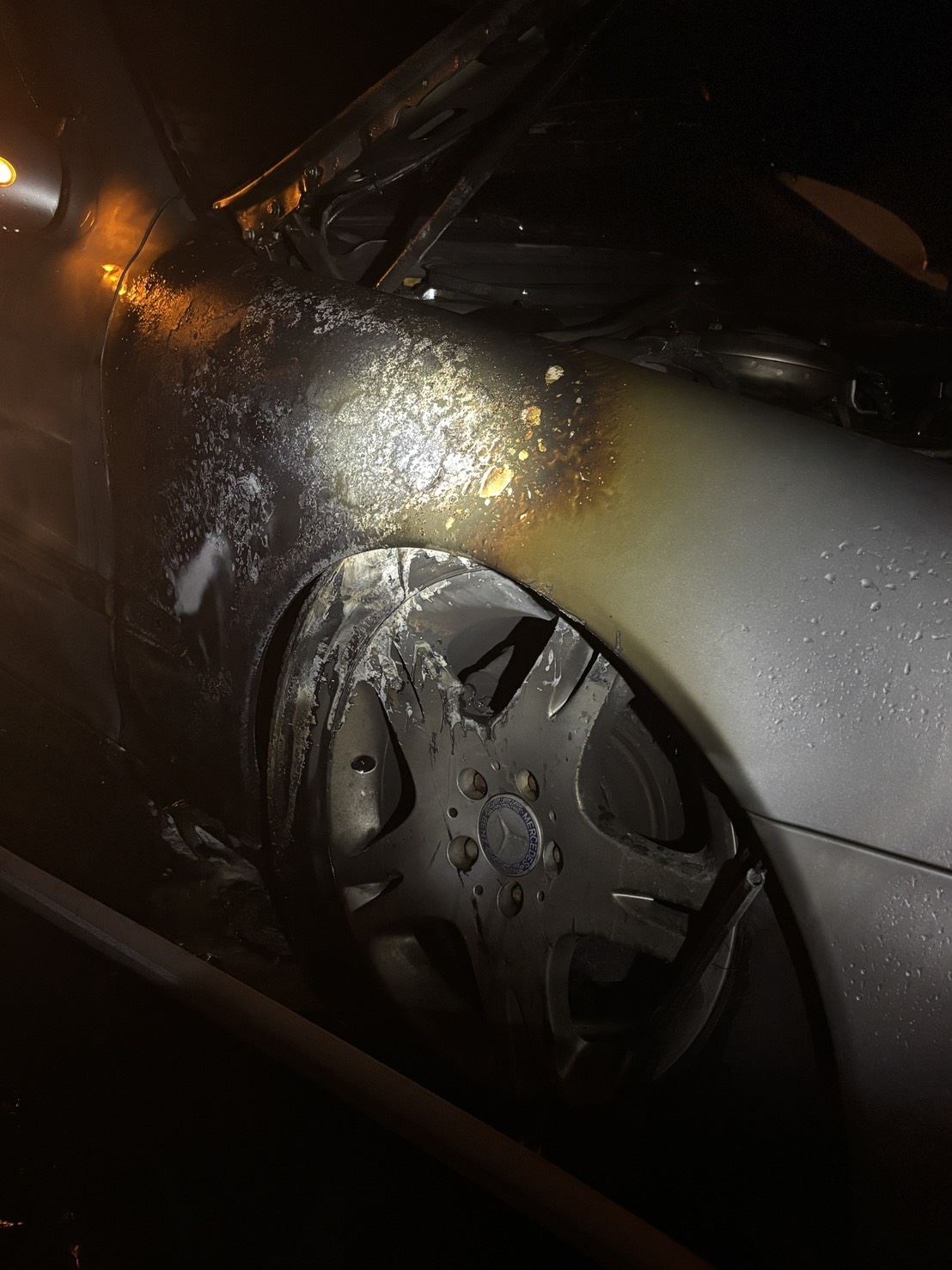 銅鑼分隊國道一號北上136公里處汽車火災