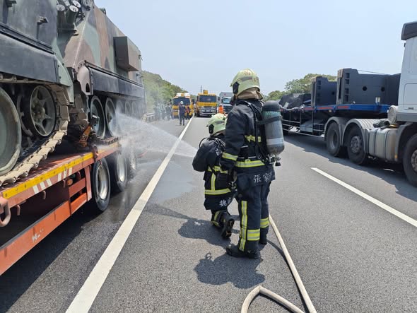 通霄分隊執行國道3號北上141K汽車火警