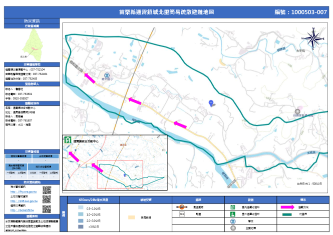 城北里簡易疏散避難地圖