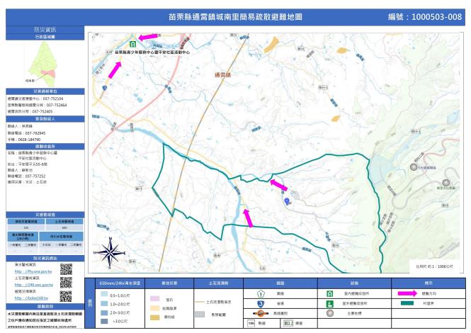 城南里簡易疏散避難地圖