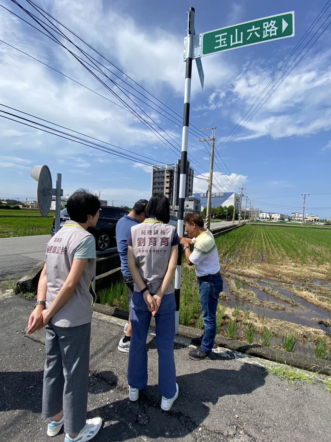 苑裡鎮改善社苓里、玉田里重劃區指示牌  提升道路辨識與居民生活便利
